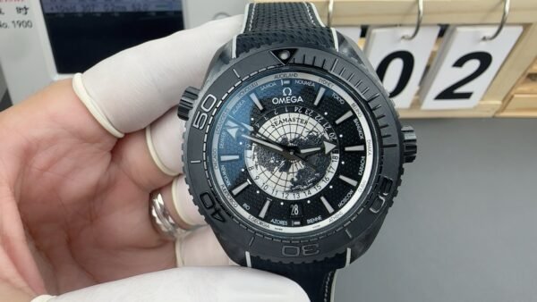 Omega Seamaster Planet Ocean Deep Black Worldtimer VSF