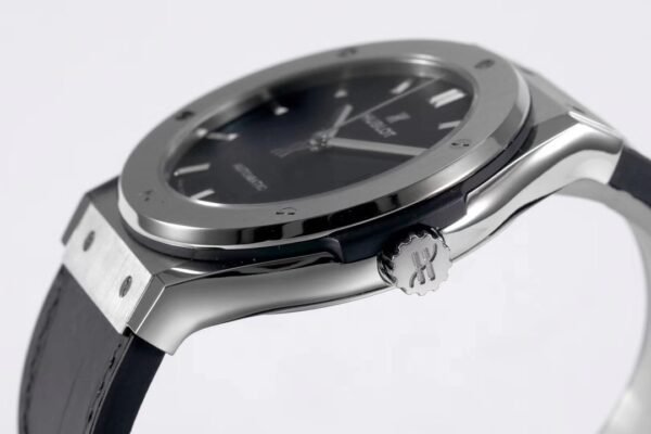 side view of a square bang unico watch