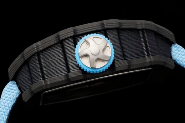 rm53-01 carbon tpt layered composite material perfectly showcases curved surface textures