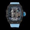 rm53-01 super clonr pablo mac donough carbon fiber watch front view fabric starp