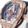 Hublot Spirit of Big Bang King Gold diamond bezel 42mm replica rose gold case baguette diamonds skeleton dial