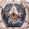 Spirit of Big Bang 42mm replica sapphire skeleton dial column wheel visible at 6 o’clock multi layered open worked movement