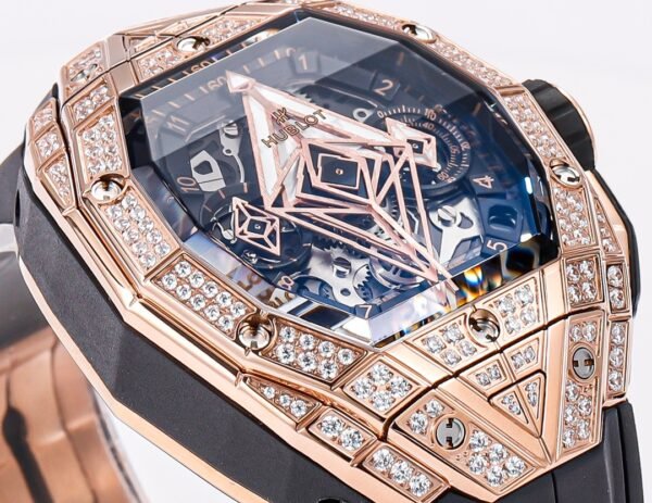 Spirit of Big Bang replica 6 H shaped titanium screws tonneau bezel satin brushed and polished finish case profile