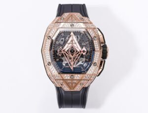hublot bagbang spirit of bigbang 42mm diamond watch rose gold