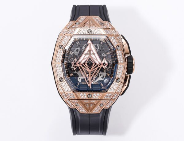hublot bagbang spirit of bigbang 42mm diamond watch rose gold