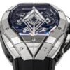 hublot spirit of big bang sang bleu 42mm limited edition tattoo geometric case skeleton dial