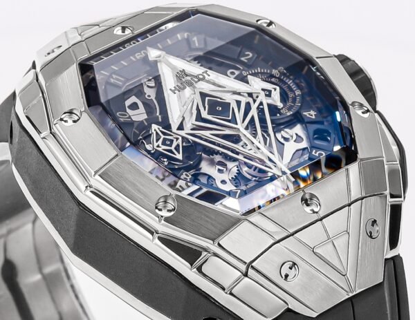spirit of big bang 6 H shaped titanium screws bezel top view polished screw head brushed seat