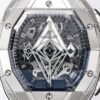spirit of big bang 42mm sapphire skeleton dial column wheel visible at 6 o’clock multi layered open worked movement