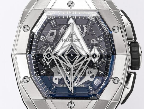 spirit of big bang 42mm sapphire skeleton dial column wheel visible at 6 o’clock multi layered open worked movement