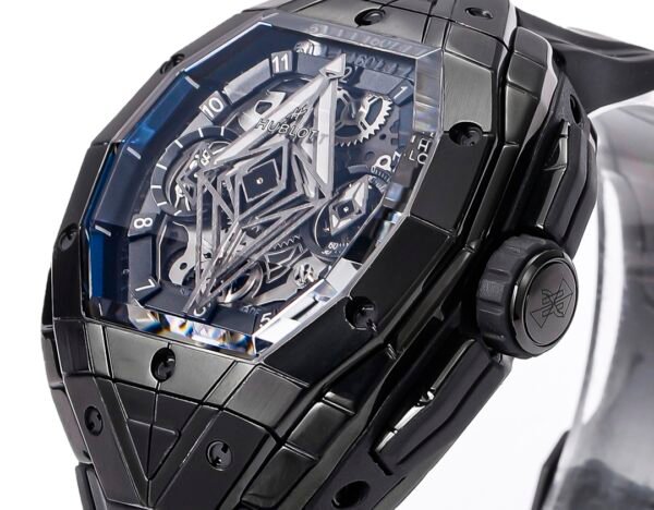 6 H shaped titanium screws design signature element Big Bang Spirit collection bezel side view BBF replica