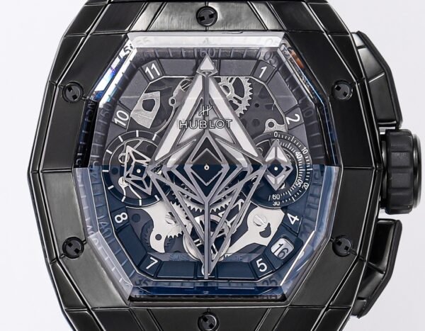 spirit of Big Bang 42mm titanium vs black ceramic case side by side material texture comparison replica