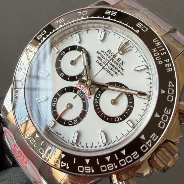 luxury rolex daytona with panda dial and ceramic bezel