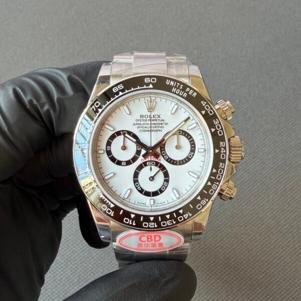 luxury rolex daytona with panda dial and ceramic bezel