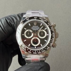 luxury rolex daytona with black dial and ceramic bezel