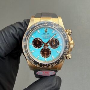 luxury rolex daytona m126518-0014 18k gold tiffany dial men watch