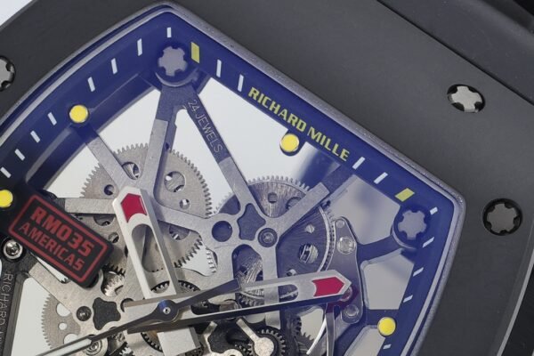richard mille americas toro rm035 skeleton dial close-up