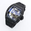 rm055 black ceramic clone watch skeleton dial