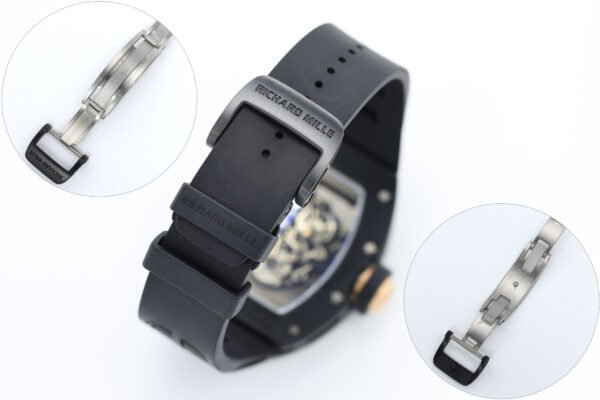 high-density fkm fluoroelastomer strap, grade 5 titanium folding clasp