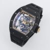 rm055 black ceramic clone watch skeleton dial