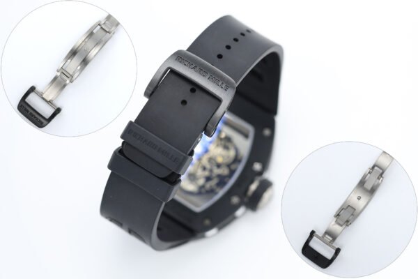 high-density fkm fluoroelastomer strap, grade 5 titanium folding clasp