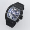rm055 black ceramic clone watch skeleton dial