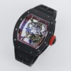 rm055 black ceramic clone watch skeleton dial