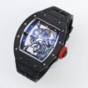 rm055 black ceramic clone watch skeleton dial