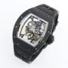 rm055 black ceramic clone watch skeleton dial