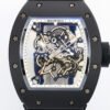 zf v3 best rm055 black ceramic skeleton dial front view