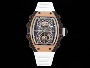 richard mille rm21-01 time machine tourbillon mechanical watch with white rubber