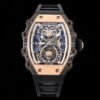 richard nille rm21-01 tourbillon mechanical watch with black rubber strap