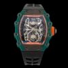 richard mille rm21-02 luxury men tourbillon watch black rubber starp