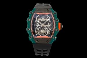 richard mille rm21-02 luxury men tourbillon watch black rubber starp