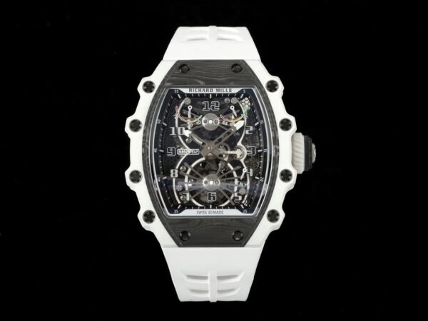 richard mille rm21-02 luxury men tourbillon watch rubber white starp