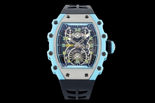 richard mille rm21-02 luxury men tourbillon watch rubber black starp