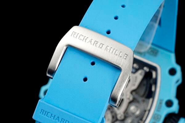 soft fluoroelastomer strap, richard mille titanium buckle
