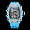 richard mille rm21-02 luxury men tourbillon watch blue rubber starp