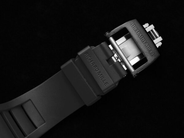 soft fluoroelastomer strap, richard mille titanium buckle