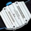 detailed image of the back of the carbon TPT case with 4 titanium Torx screws.