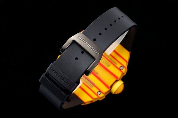 soft fluoroelastomer strap, richard mille titanium buckle