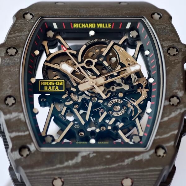 rm35-02 rafa skeleton carbon fiber super clone angled view