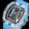 rm53-02 full sapphire crystal skeletonized dial and tourbillon movement.