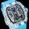 rm53-02 full sapphire crystal skeleton dial cable suspension