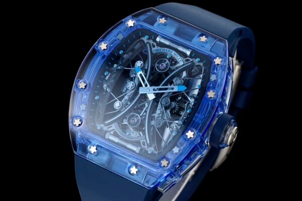 rm53-02 full sapphire crystal skeletonized dial and tourbillon movement. rm53-02 full sapphire crystal skeletonized dial and tourbillon movement.