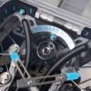 sapphire crystal case, cable-suspended movement, and clearly visible mainspring barrel.