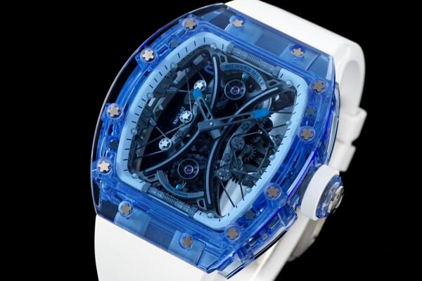 rm53-02 full sapphire crystal skeletonized dial and tourbillon movement. rm53-02 full sapphire crystal skeletonized dial and tourbillon movement.