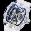 rm53-02 full sapphire crystal skeletonized dial and tourbillon movement.