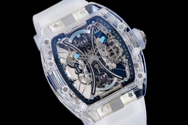 rm53-02 full sapphire crystal skeleton dial cable suspension