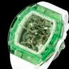 skeletonized dial with luminous hands & crystal markers skeletonized dial with luminous hands & crystal markers