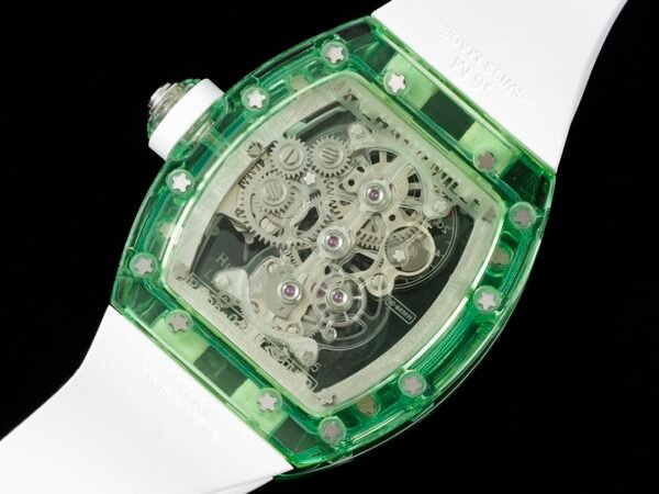 transparent case back perfectly showcases the details of the movement from every angle. transparent case back perfectly showcases the details of the movement from every angle.